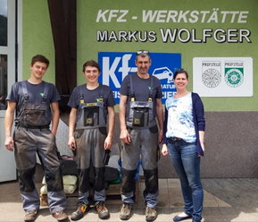 Team der KFZ-Werkstätte MARKUS WOLFGER